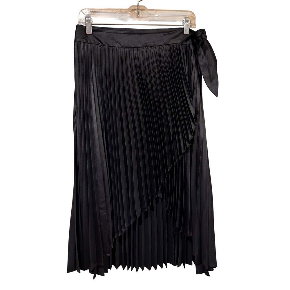 White House Black Market Pleated Skirt 10P Wrap Midi Occasion Party Elegant‎
